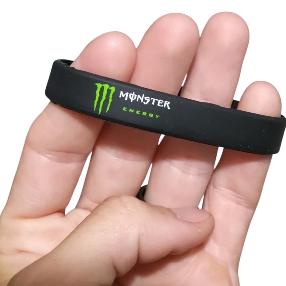 Monster Energy Official Collectible Wristband Silicone Rubber Band Black 24